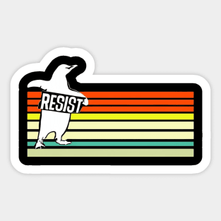 Resist-Penguin Sticker